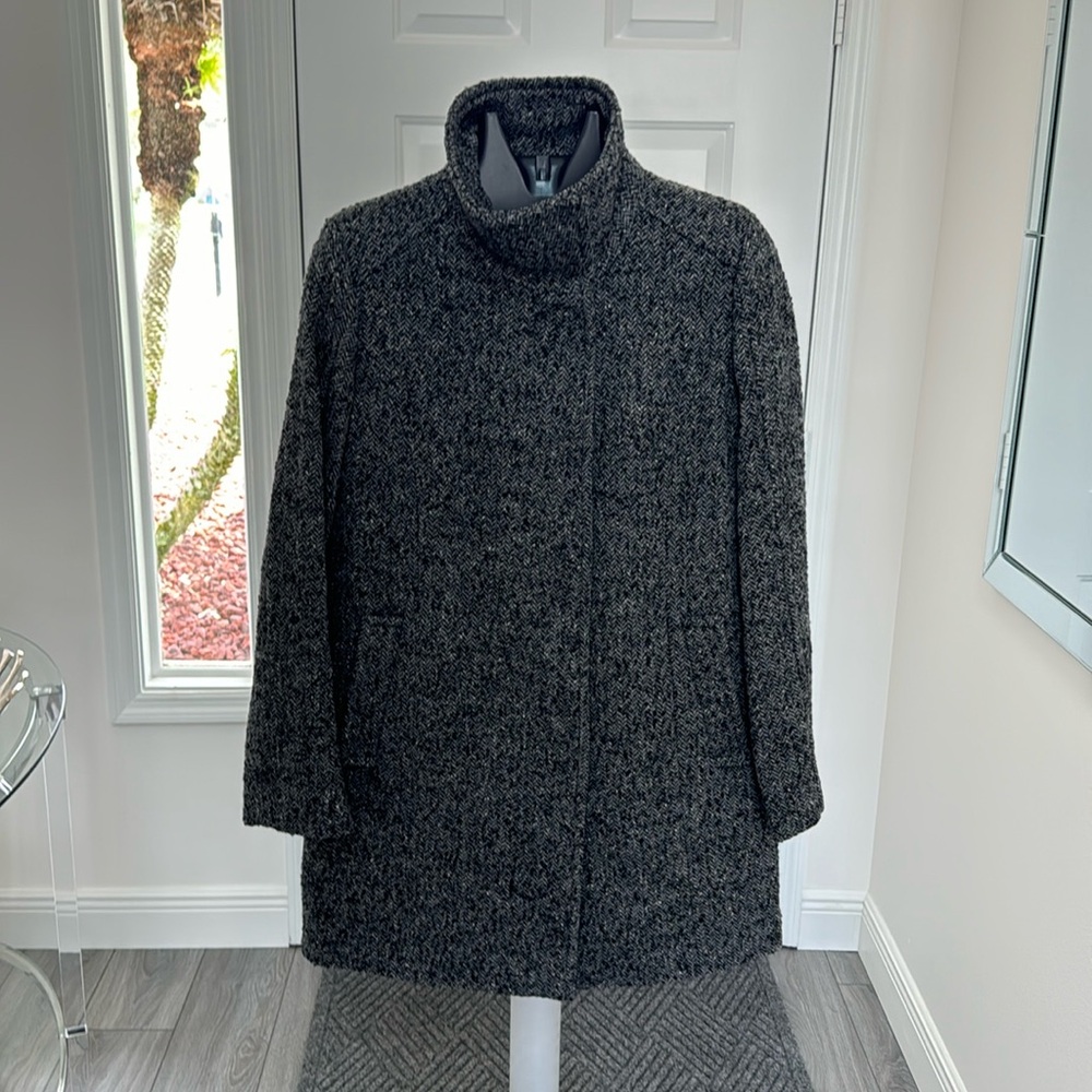 Cole Haan Tweed Car Coat NWOT